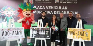 Carros capitalinos tendrán placas conmemorativas del Mundial 2026