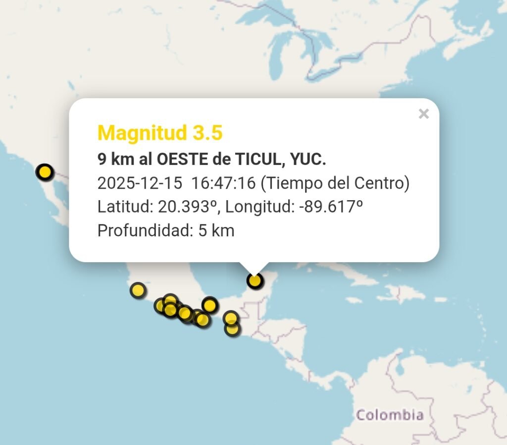 Sismo, Ticul, Yucatán