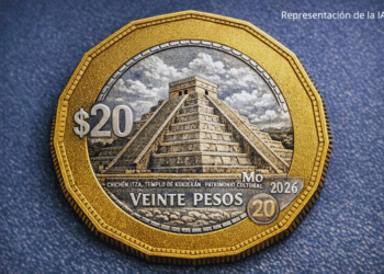 Kukulkán llega a las nuevas monedas de 20 pesos