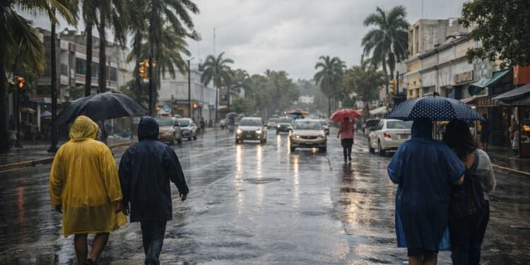 Lluvias y rachas de viento se mantendrán en la Península de Yucatán hasta el fin de semana