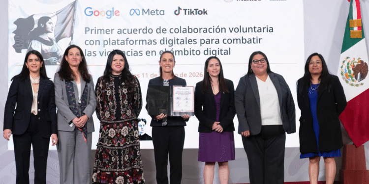 México firma acuerdo con Google, Meta y TikTok contra la violencia digital