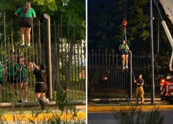 ¿La rescataron con una grúa en el Fan Fest? Esto es lo que se sabe del caso que se volvió viral
