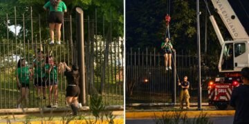 ¿La rescataron con una grúa en el Fan Fest? Esto es lo que se sabe del caso que se volvió viral