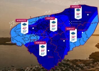 Nueva onda tropical se acerca a la Península de Yucatán; calor y tormentas marcarán los próximos días