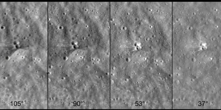 Una nueva cicatriz en la Luna; NASA fotografía el cráter que dejó el impacto de un cohete Falcon 9