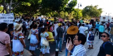 ¡“Somos defensores, no criminales”! Comunidades mayas marchan en Mérida por sus territorios