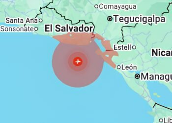 Sismo de 5.7 grados frente a El Salvador se siente en Honduras y Nicaragua