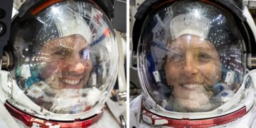 Mantenimiento extremo: astronautas cambian una antena en el espacio