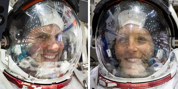 Mantenimiento extremo: astronautas cambian una antena en el espacio
