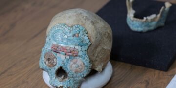 ¿Quién era? El misterioso hombre cuyo cráneo fue decorado con turquesa