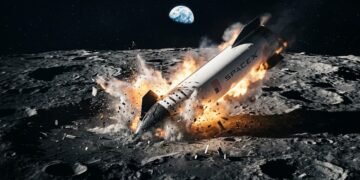 Así terminó un Falcon 9: estrellado contra la superficie lunar