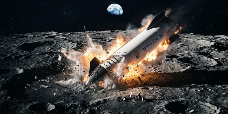 Así terminó un Falcon 9: estrellado contra la superficie lunar