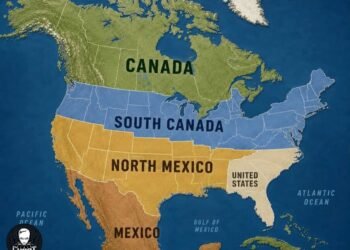 México y Canadá “se reparten” EU en mapa satírico difundido por Irán