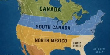 México y Canadá “se reparten” EU en mapa satírico difundido por Irán