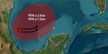 ¿Más lluvias? Sistema tropical se fortalece en el Golfo